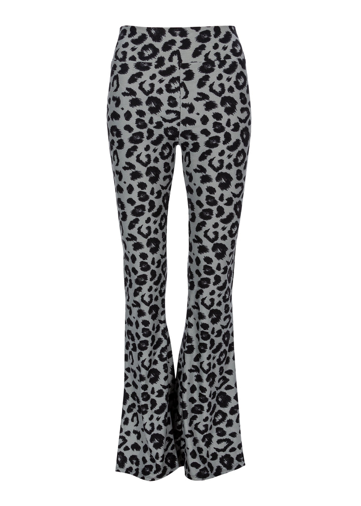 Gray Leopard Bell Bottoms | Animal Print Flare Pants | Cheetah Flares ...