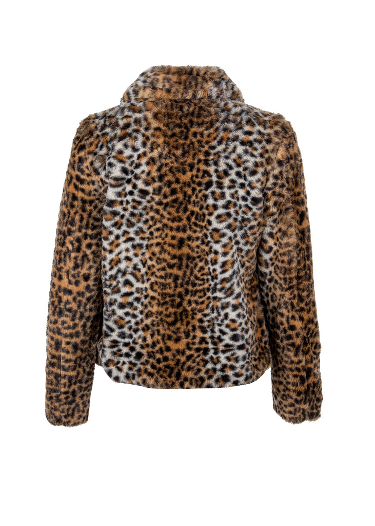 Shop Leopard Faux Fur Jacket | Pretty Attitude | Animal Print Coat ...