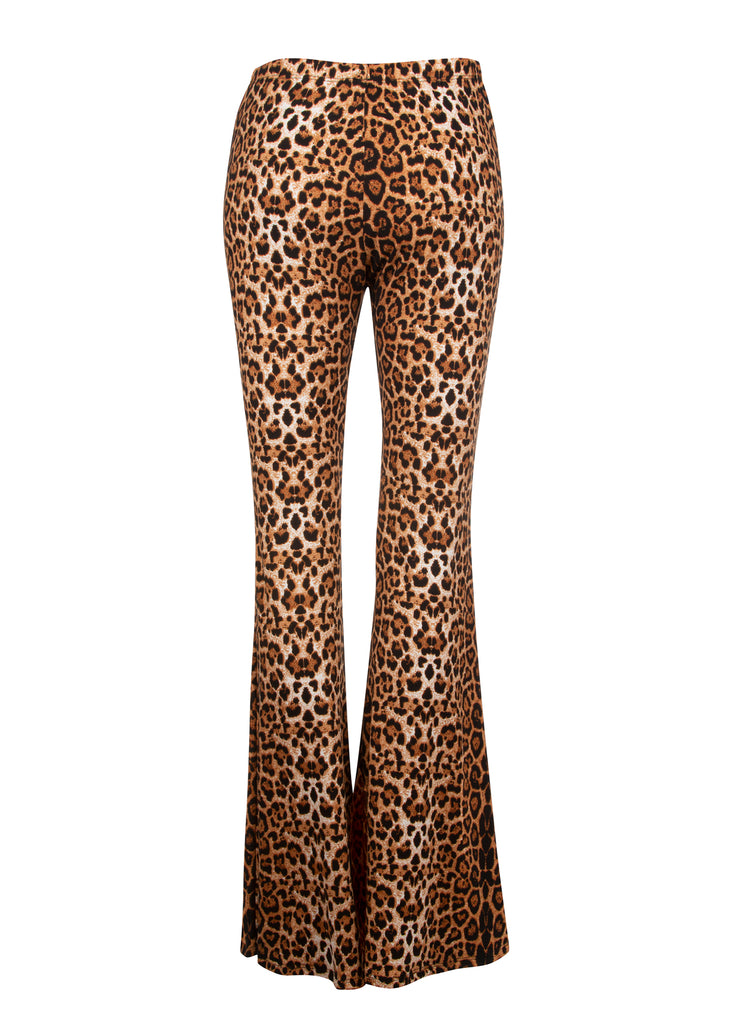 Leopard Print Flare Pants Cheetah Bell Bottoms Pretty Attitude Pretty Attitude 3761