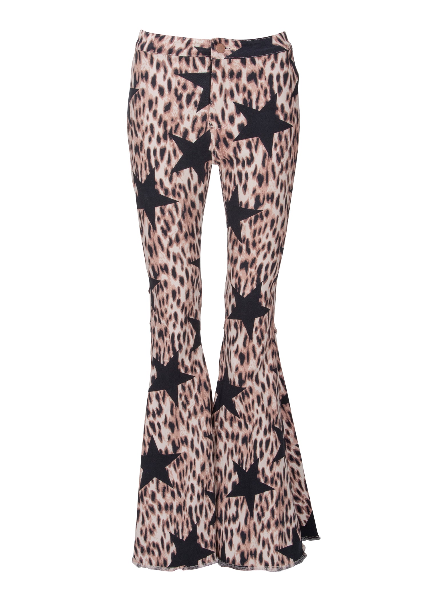 Shop Star and Leopard Bell Bottoms | Animal Print Flare Pants | Pretty ...