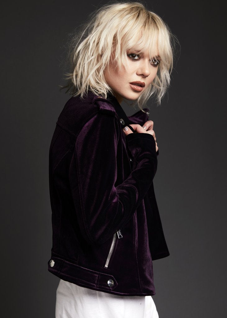 The Purple One Velvet Moto Gothic Jacket | Pretty Attitude | Pretty ...