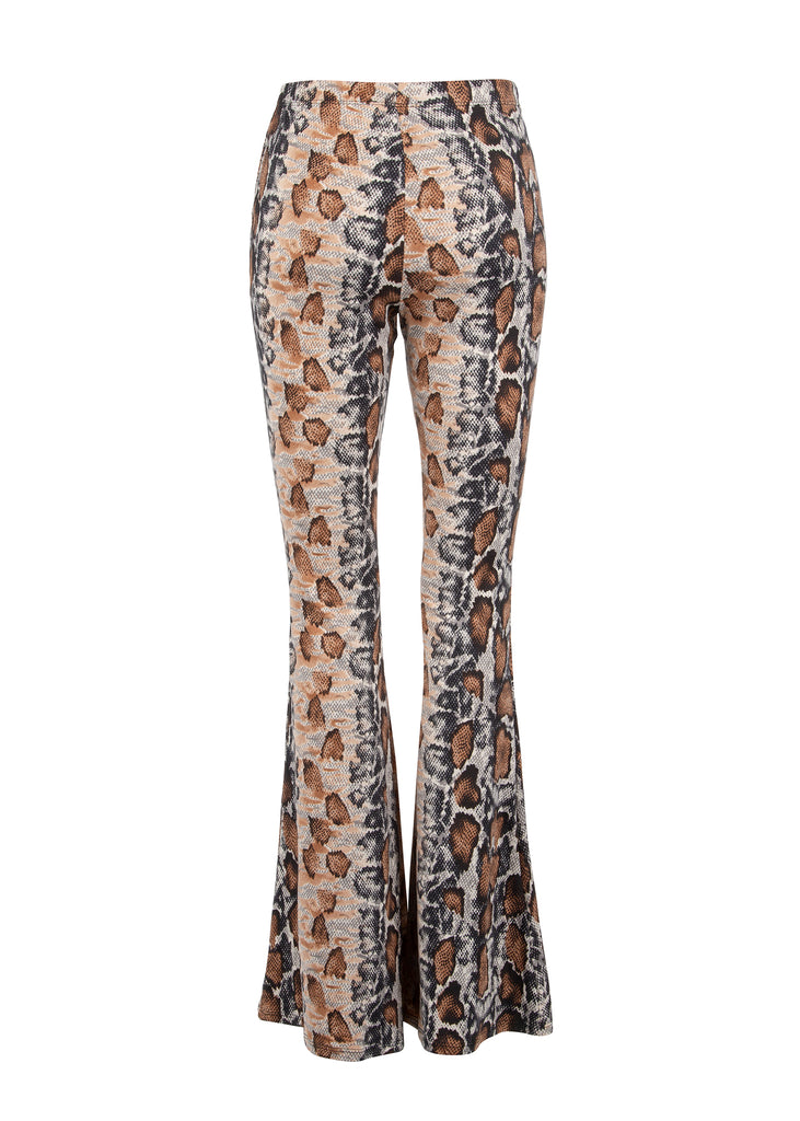 Shop Snake Bell Bottom Pants | Animal Print Flares | Pretty Attitude ...