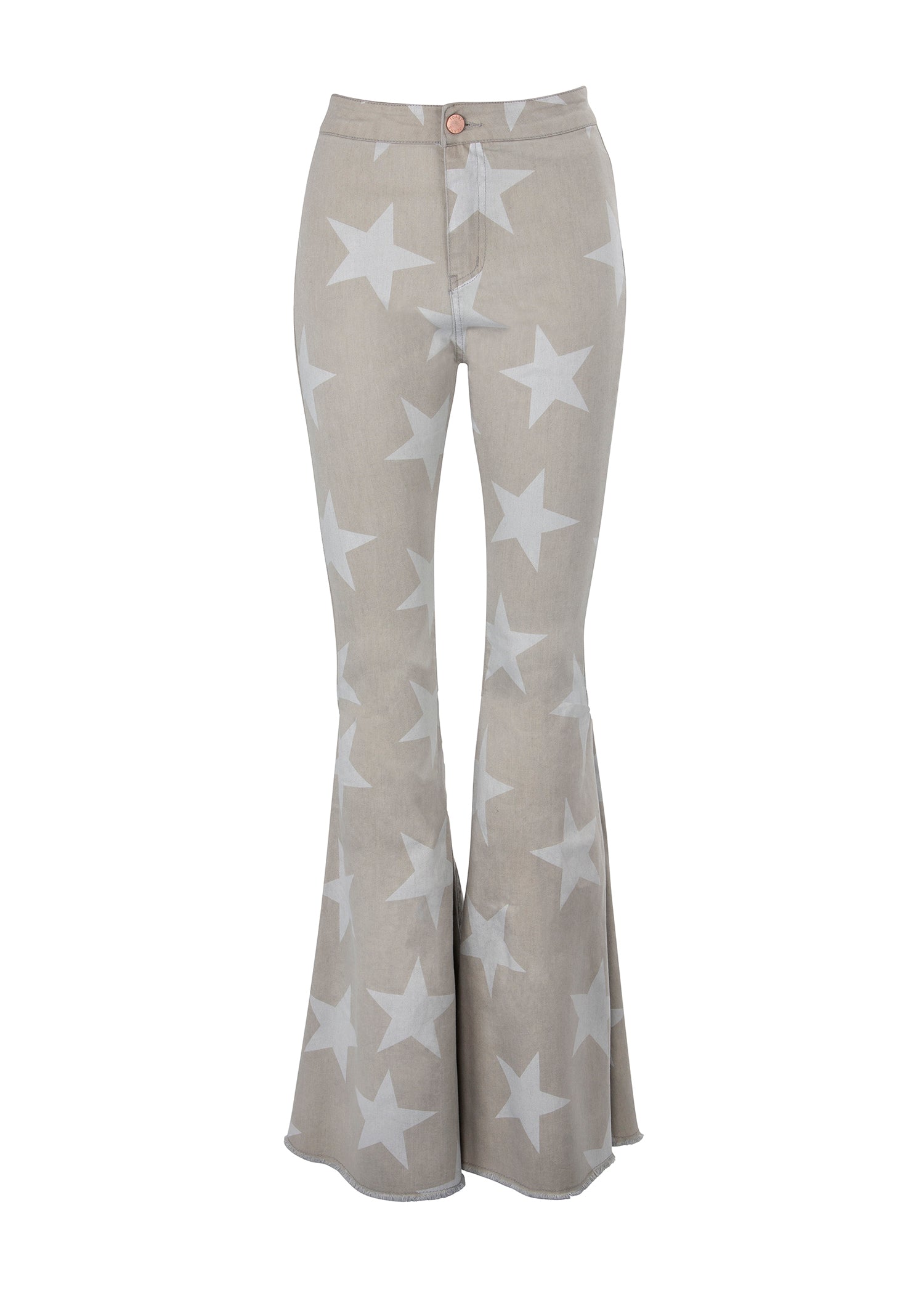 Shop Star Print Bell Bottom Jeans | Pretty Attitude | Flare Pants