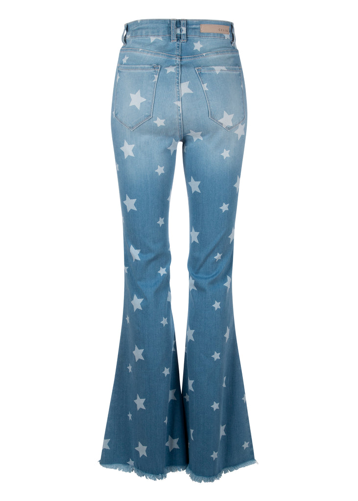 bell bottom star jeans