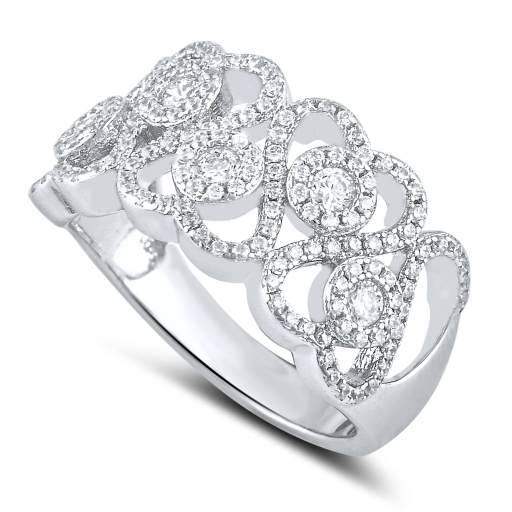 imitation diamond heart rings