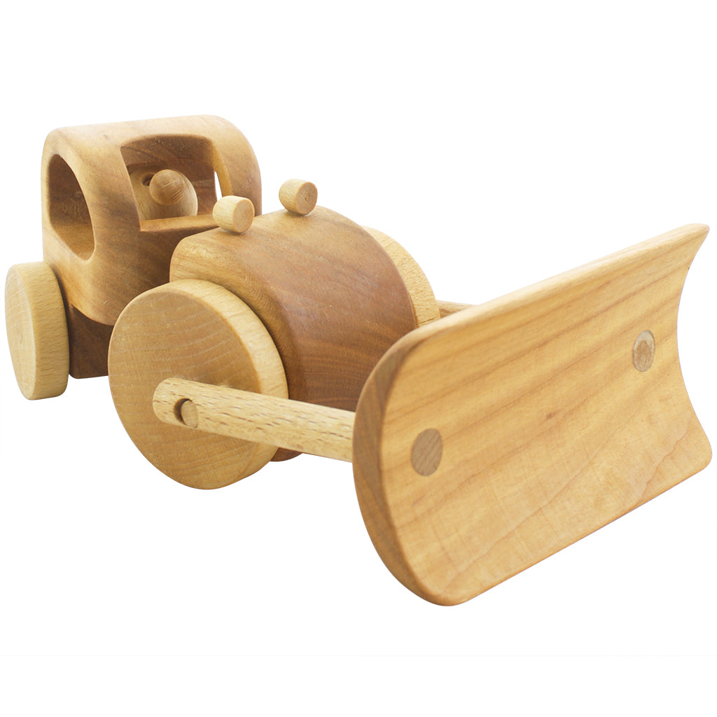 wooden bulldozer toy