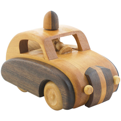 wooden police car toy