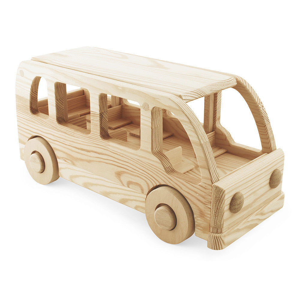 wooden school bus toy