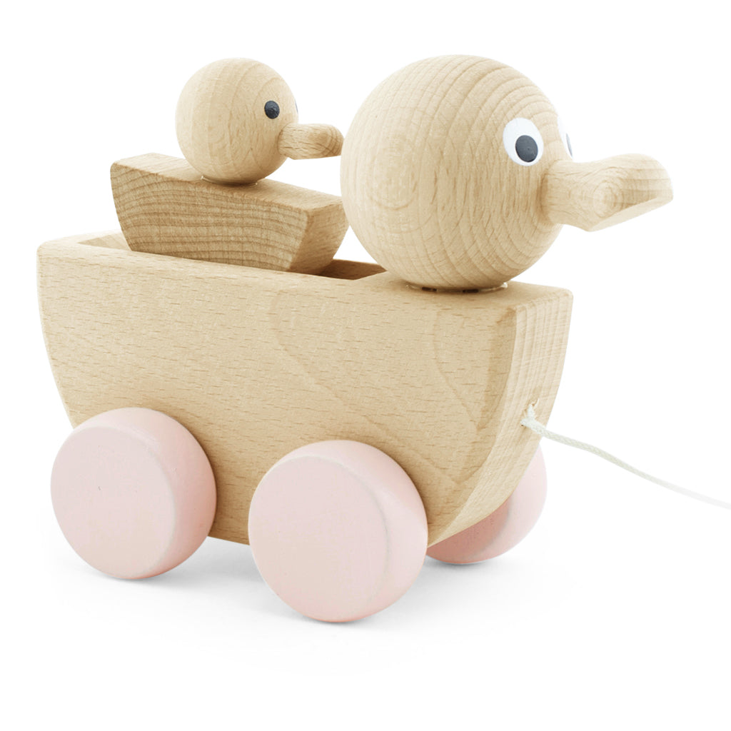 Wooden Pull Along Duck Wooden Toys Happy Go Ducky