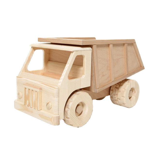 wooden dump truck toy