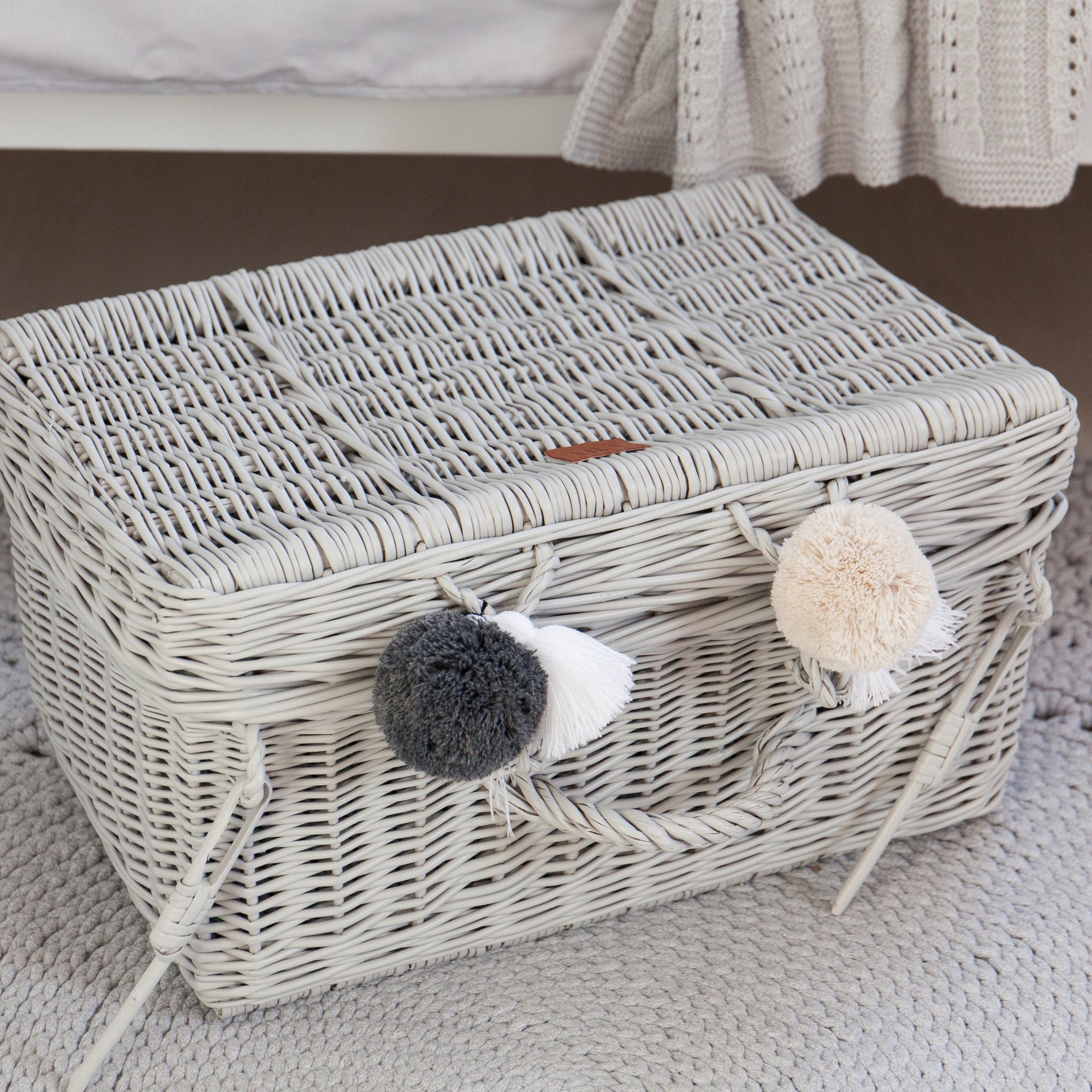 grey wicker box