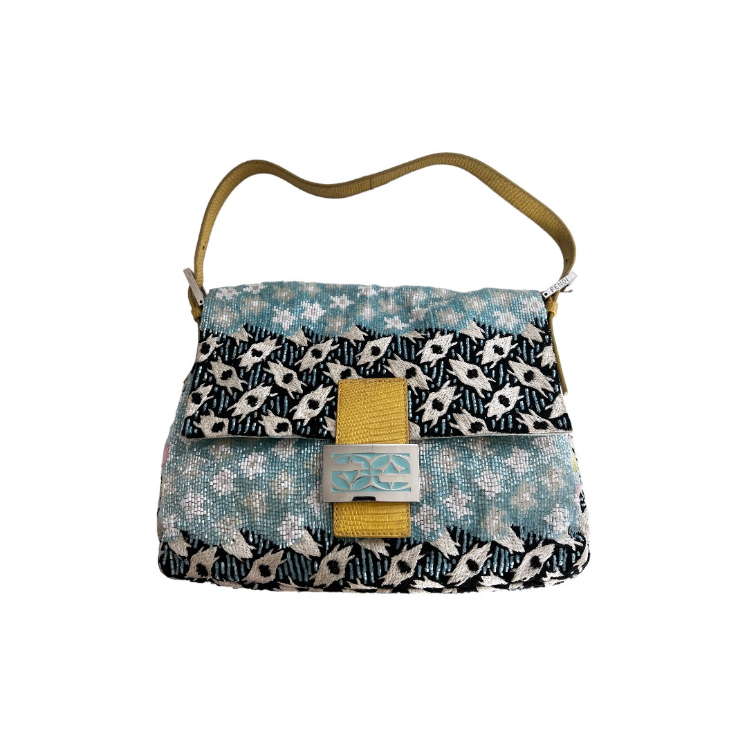 vintage fendi beaded mamma baguette