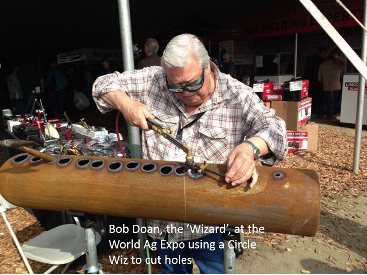 Bob Doan the Flange Wizard using a Circle Wiz Cutting Torch Guide