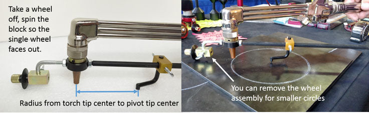 Using the chariot cutting guide for small and large circles