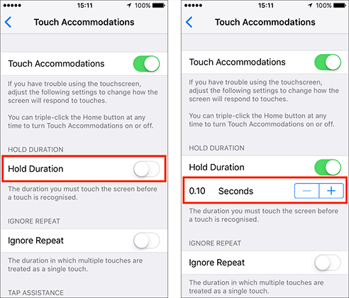 Enabling Touch Accommodations