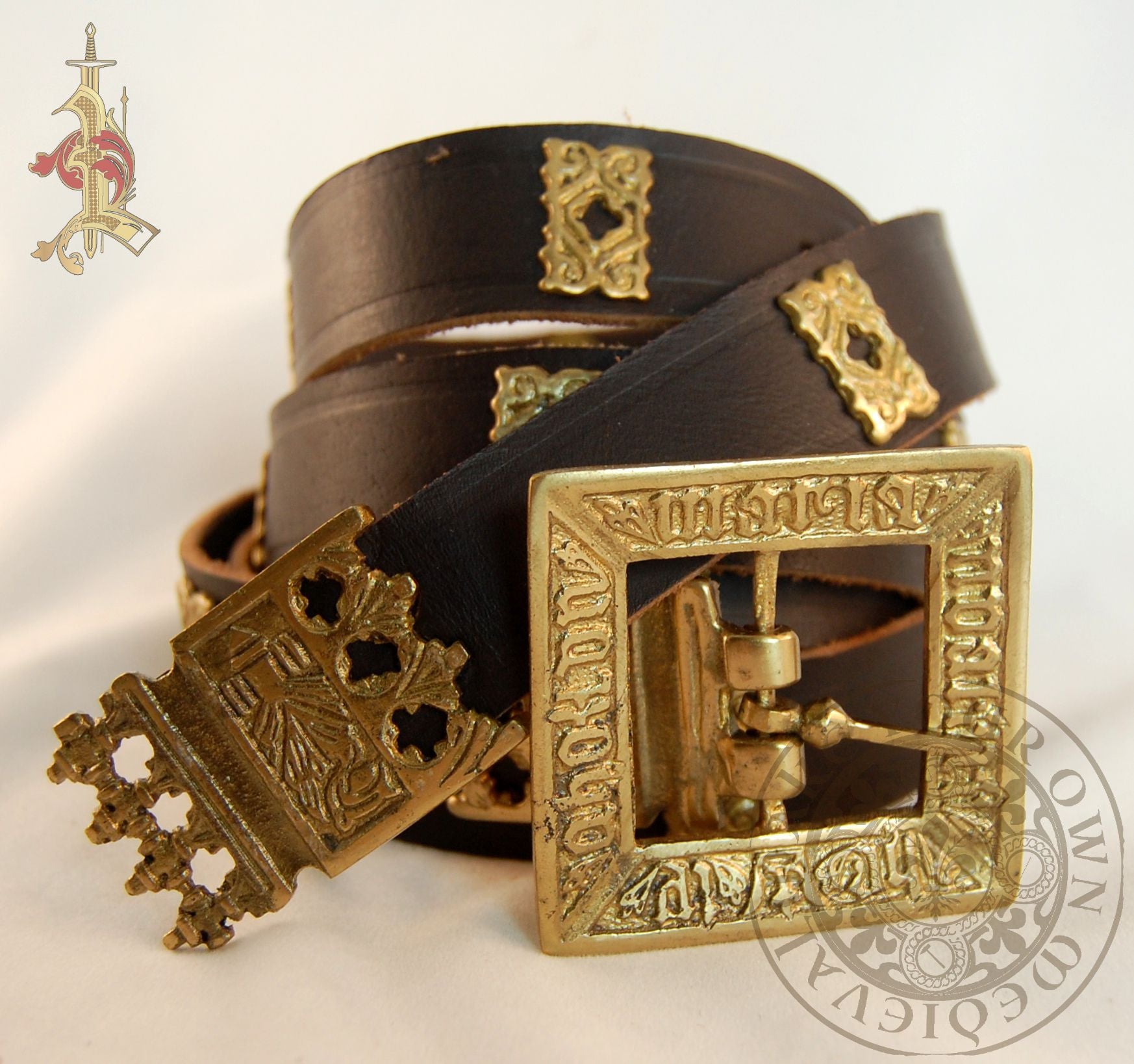 Medieval Knights Belt with Brass Buckle and Mounts | Make Your Own Medieval