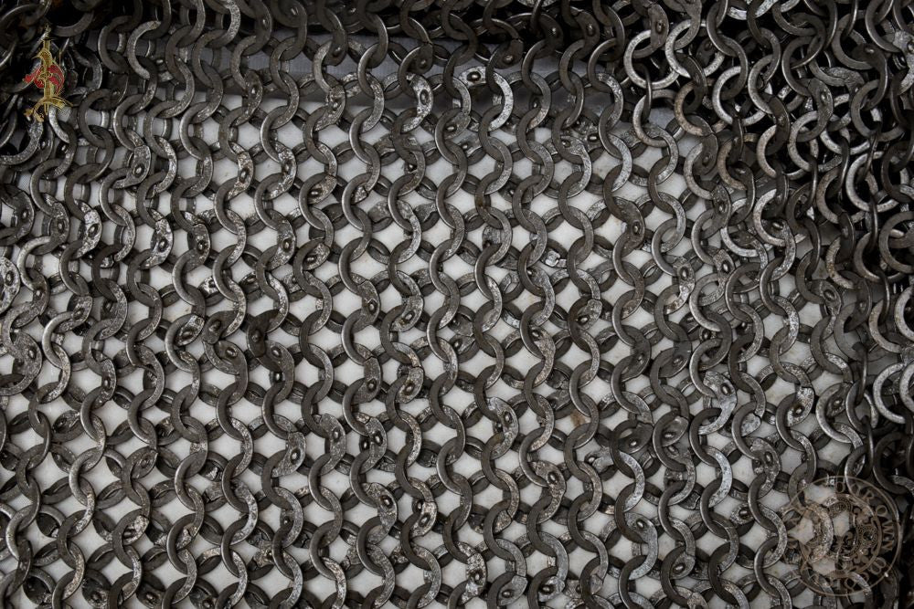 Chainmail Haubergeon Flat Wedge Riveted Rings Medieval / Viking Armour ...