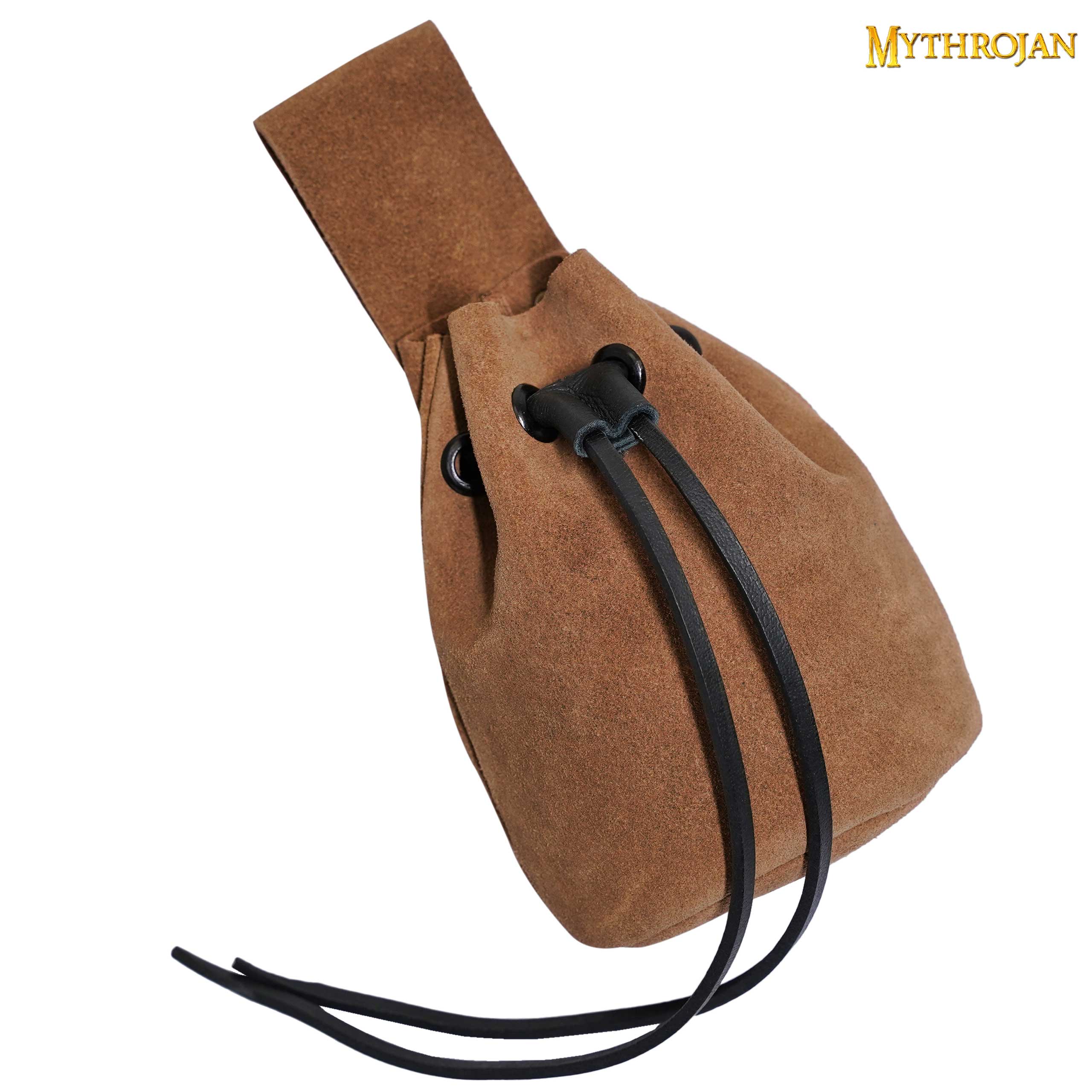 Medieval Drawstring Belt Bag – Brown | Make Your Own Medieval
