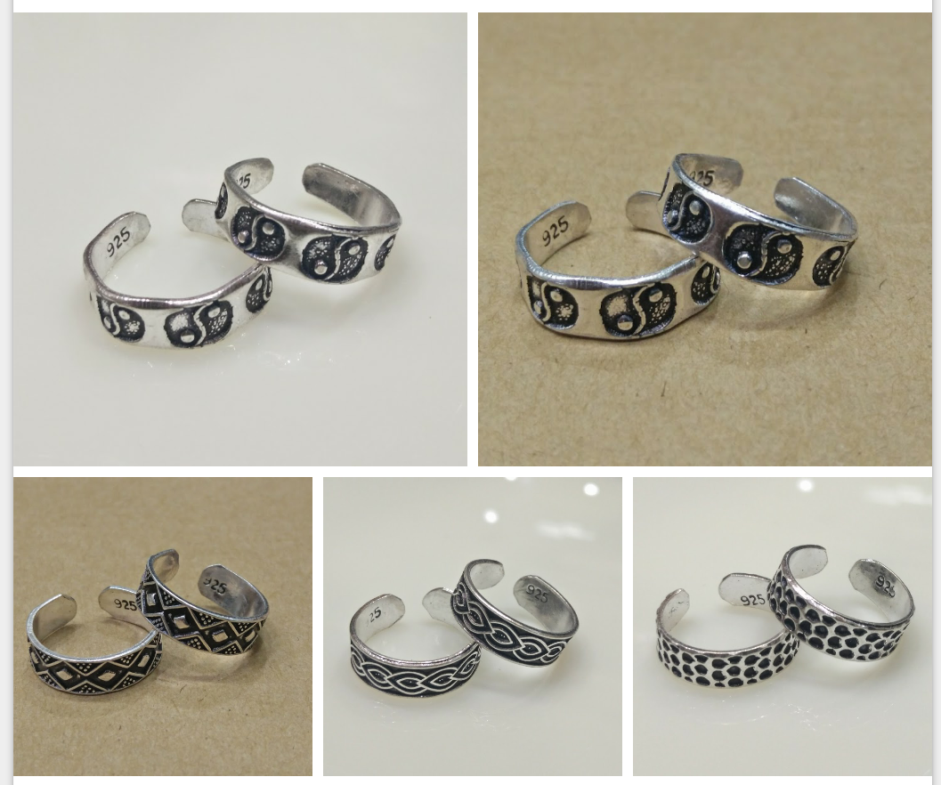 Buy Silver Toe Rings Online at Lowest Price – SilverStore.in