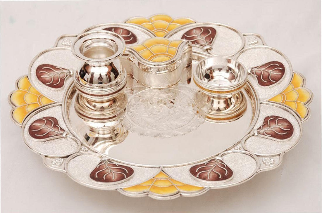 Buy Silver Pooja Thali at Lowest Price – SilverStore.in