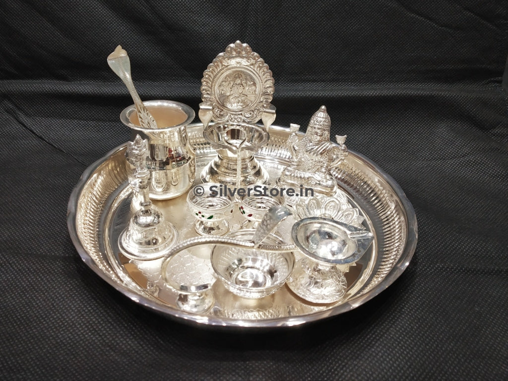 Ashta Lakshmi Kamakshi Pure Silver Pooja Thali Set 950 Grams | lupon.gov.ph