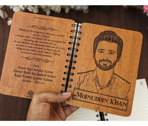 World's Best Kamina Dost - Funny Personalized Wooden Notebook For Friends