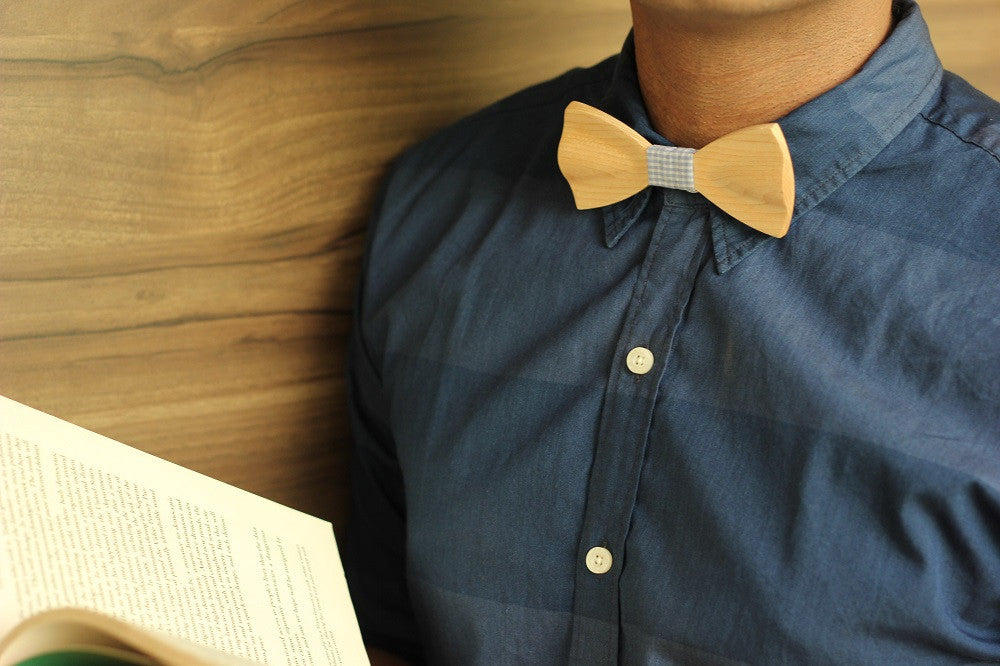 Birch Wooden Bow Tie - Gift This Classy White Bow Tie To Your Father - This Quirky Bow Tie Makes One Of The Most Unique Gifts For Dads On Father's Day And Cool Birthday Gifts For Father- Buy More Wooden Bow Ties For Dad From The Woodgeek Store