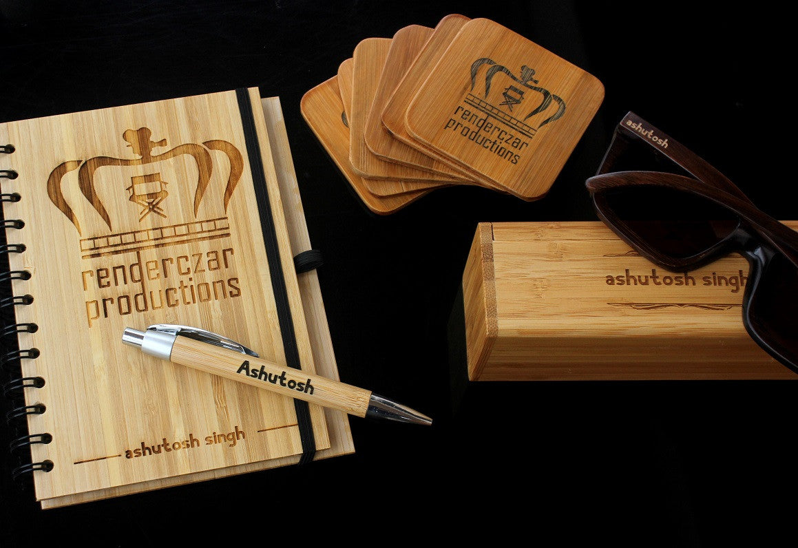 Corporate gift package - Personalised wooden gifts - Woodgeek Store