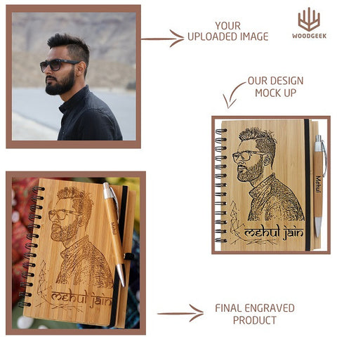 make your own personalised wooden notebook woodgeek