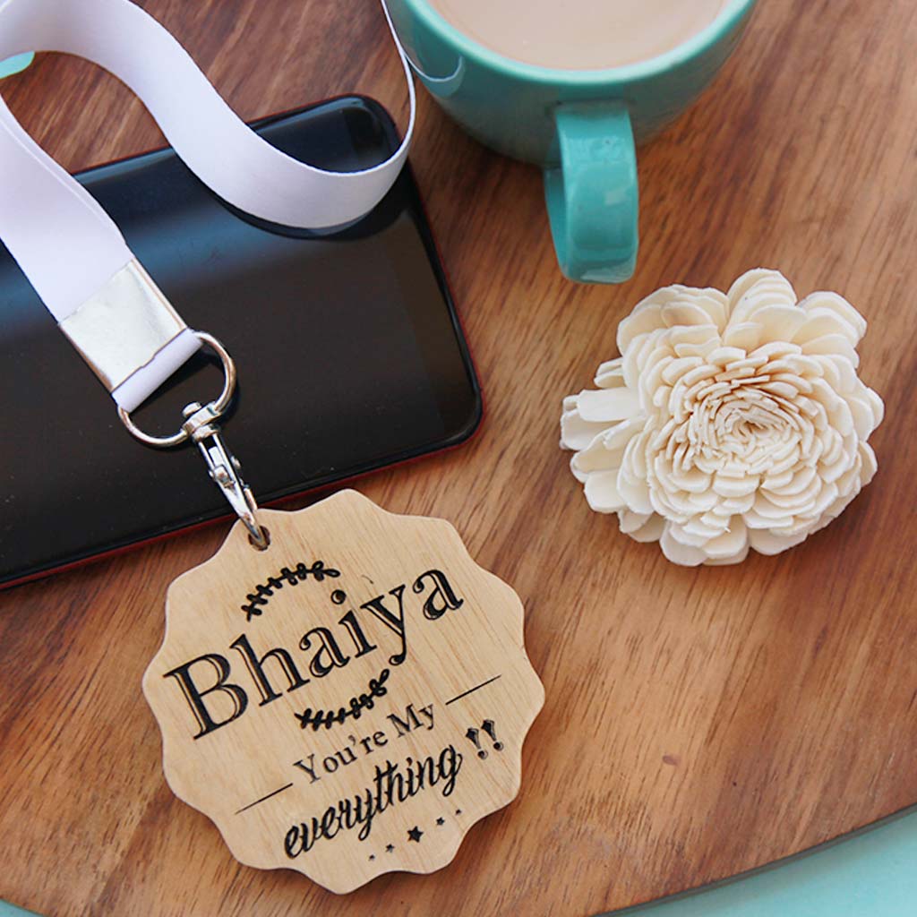 Custom Engraved Wooden Medal For Brother. This Wooden Medal Makes A Great Gift For Raksha Bandhan. Buy More Rakhi Special Gifts Online From The Woodgeek Store.