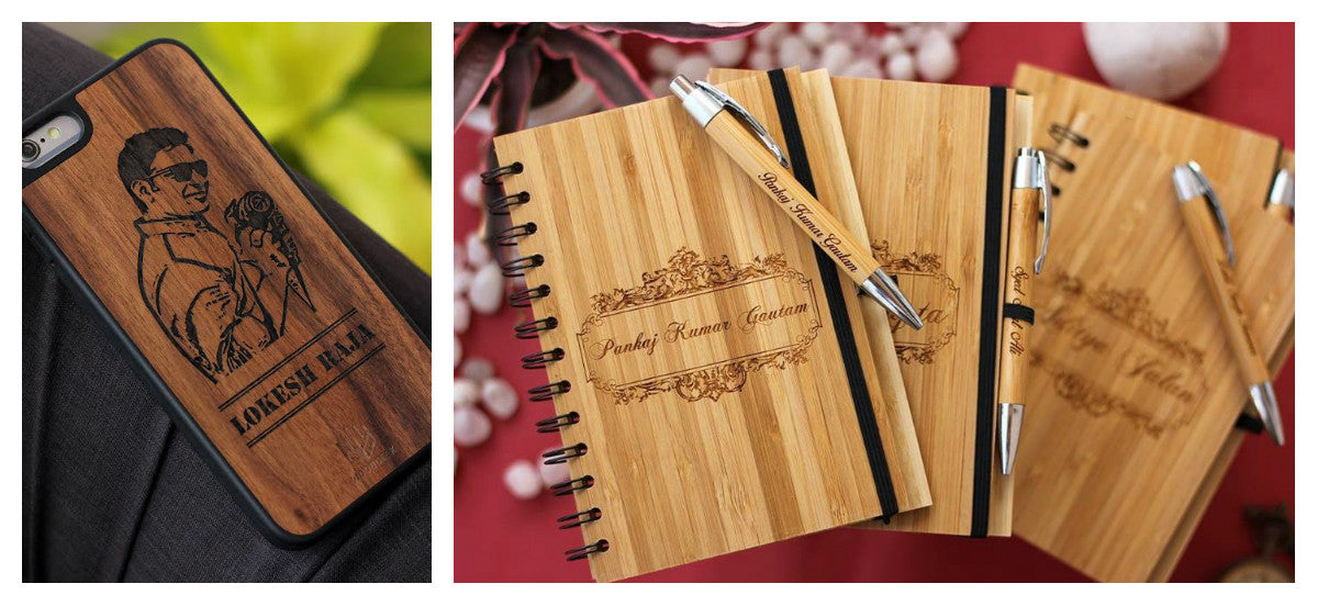 Buy cutom engraved wooden iPhone cases and bamboo wood notebooks - Woodgeek Store