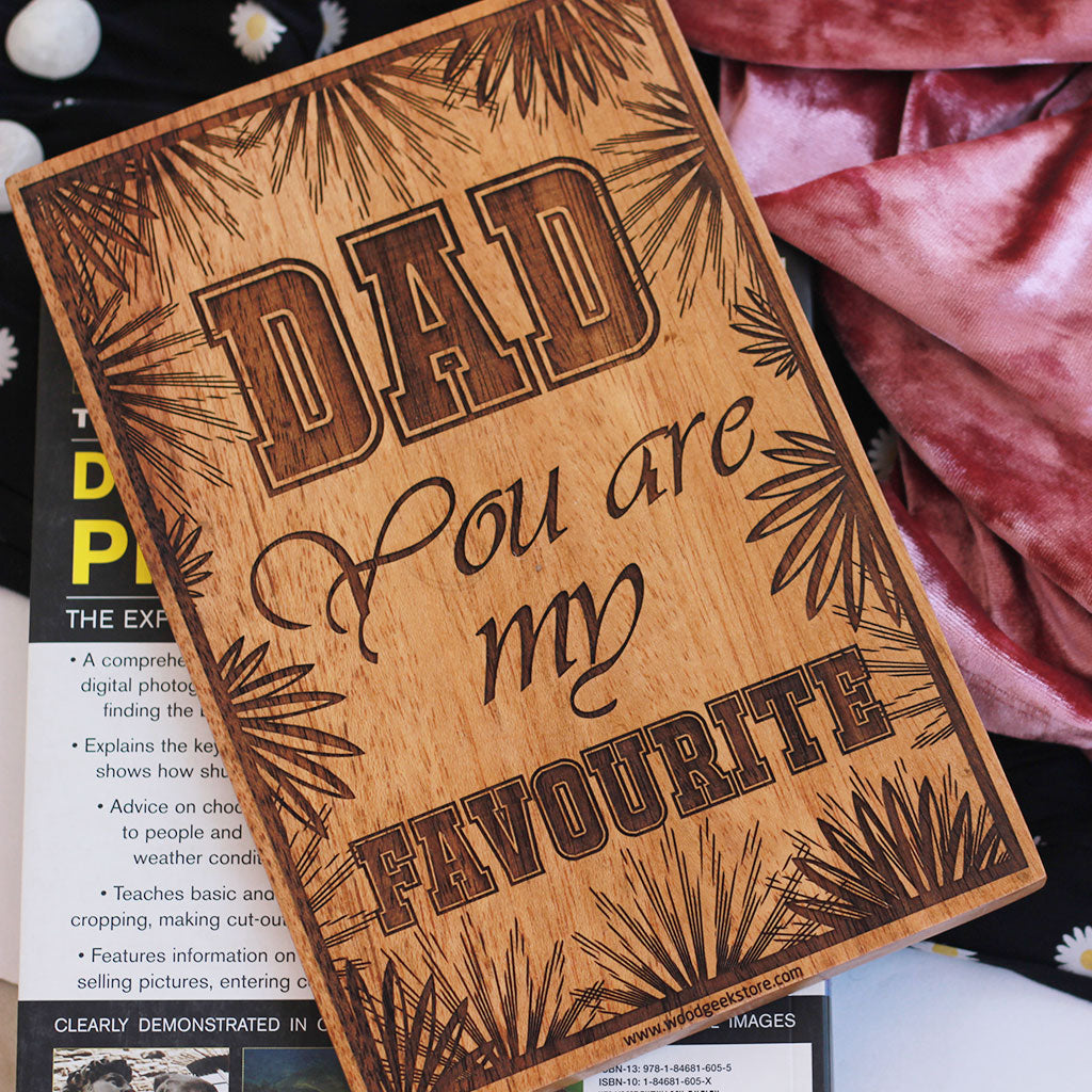 Dad You Are My Favourite Wooden Sign - This Wood Crafted Sign Makes An Affordable Gift For Father's Day - Gift Your Dad This Unique Wood Sign With Sayings As A Perfect Father's Day Gift Or On As A Birthday Gift For Father.