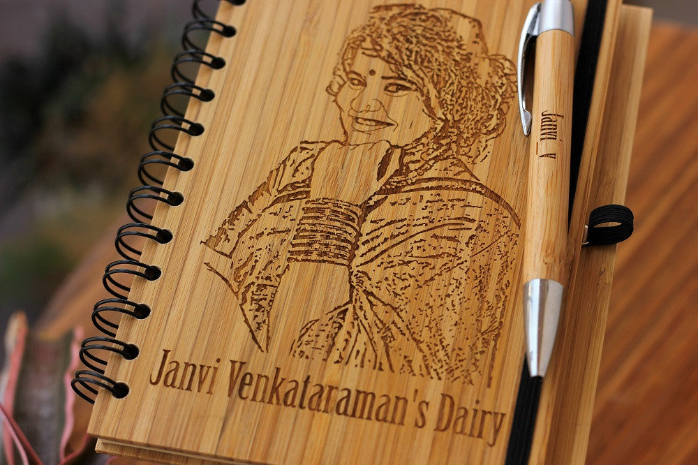 A Personal Diary - Daily Journal - Wooden Notebook - Woodgeek Store