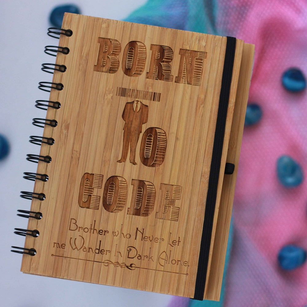 Born to code Wooden Notebook  - Gifts for coders - Wooden Notebooks - Notebook Journals - Birthday gifts for friends - Birthday Gift ideas - woodgeekstore