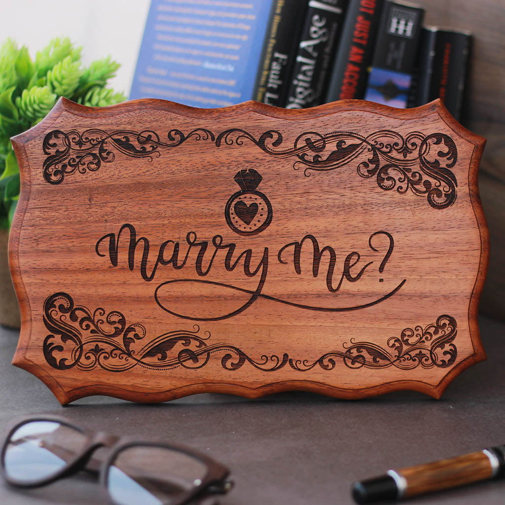 Marry Me Wooden Sign - Creative Proposal Ideas - Love Proposal Gifts - Woodgeek Store