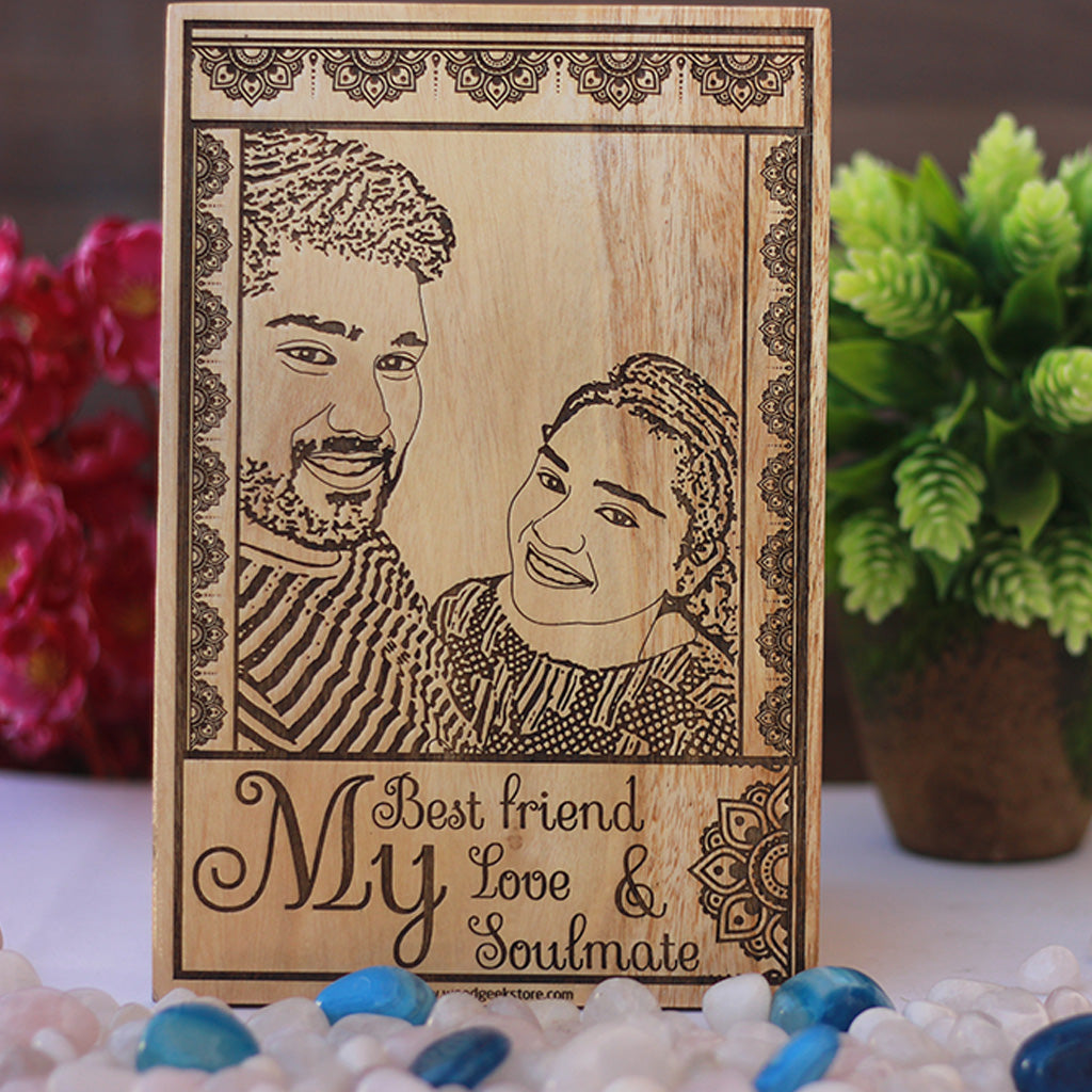 My Best Friend, My Love, My Soulmate Personalized Wooden Poster - Soulmate gifts- I Love You Gifts- Woodgeek Store