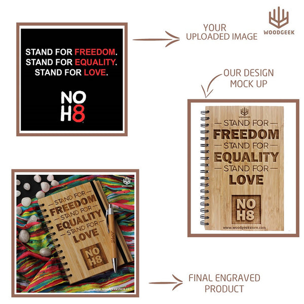 make your own personalised wooden notebook woodgeek