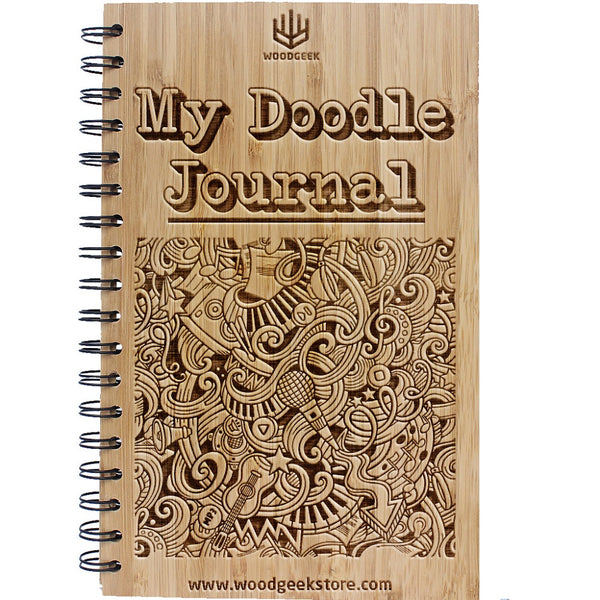 Personalized Doodle Journal With Your Own Doodle - Art Journal for Artists - Woodgeek Store