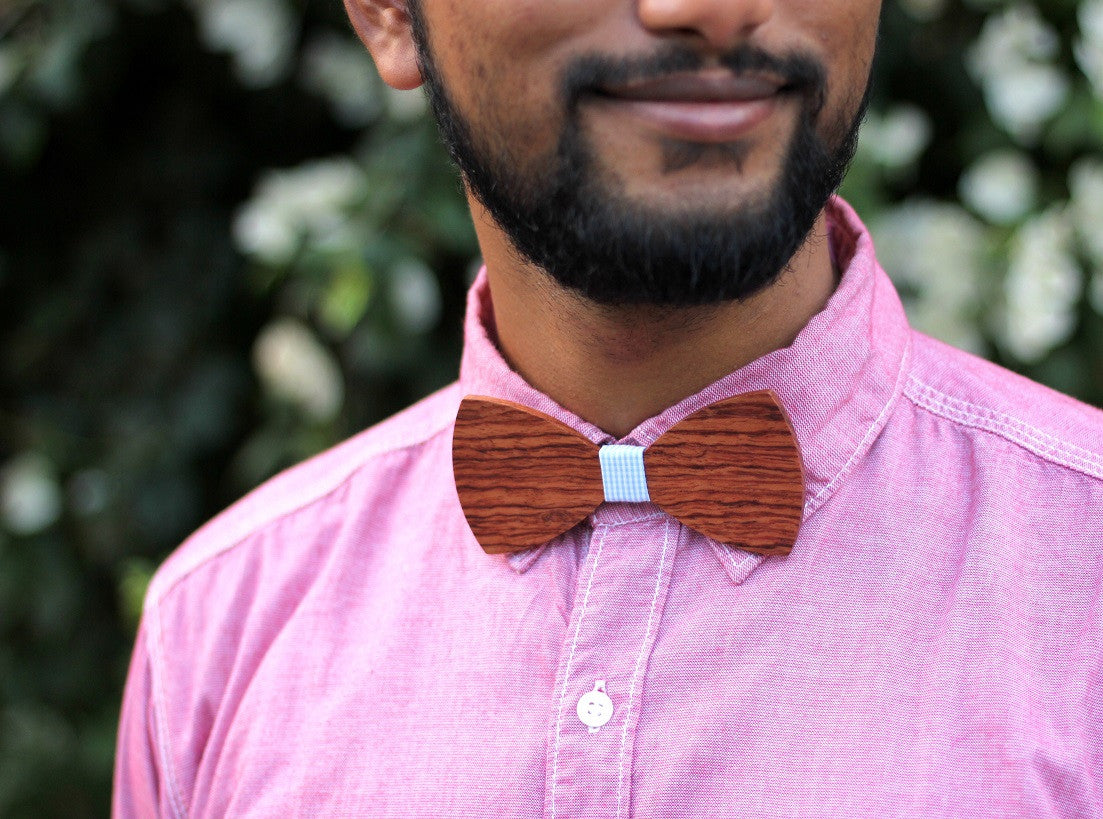 Custom Wooden Bowties personalized with your name, initials or any text - Woodgeek Store