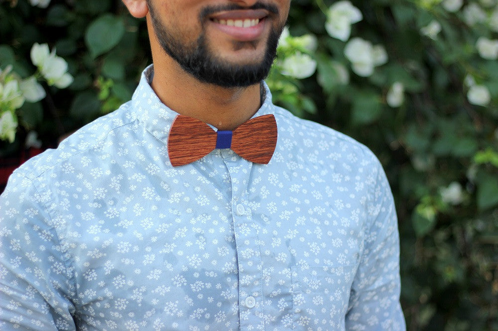 Rosewood Bow Tie - Wooden Bow Tie - Red Bow Tie - Woodgeek Store