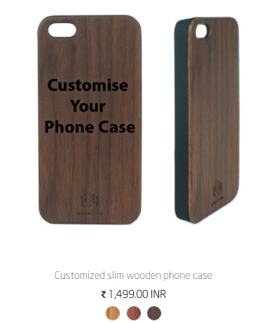 Customize your own phone case - Wooden Phone case - Personalized Phone case - Buy Customized phone case in India - Woodgeek Store