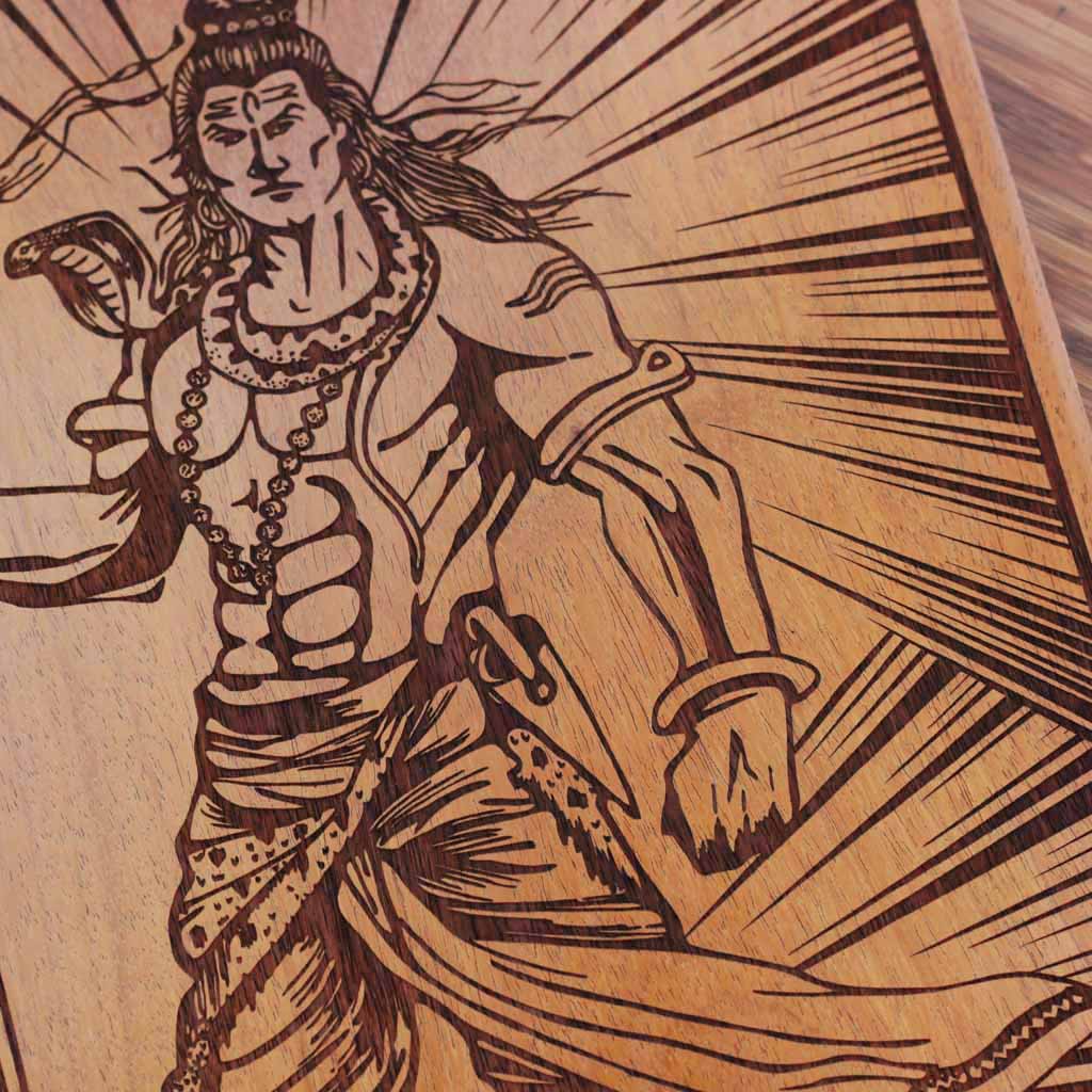 Shiva Wooden Poster