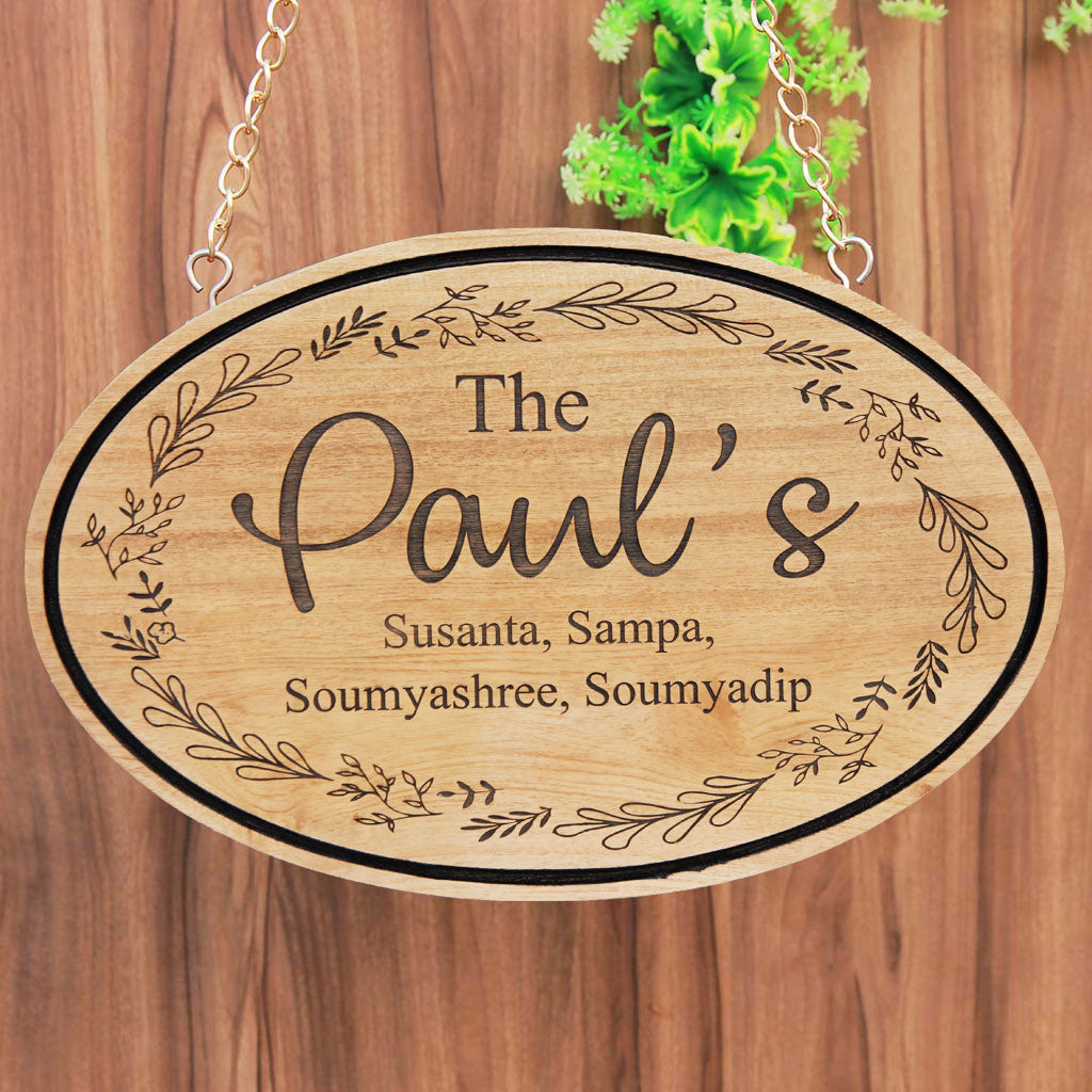 Personalized Wood Family Signs - Family Signs For Home - Family Name Signs - Last Name Signs - Family Wood Sign Home Decor - Wooden House Signs - Home Decor Gifts - Best Home Decor - Engraved Name Plates - Custom Wood Signs - Special Gifts For Family - Wooden Name Plaques - Woodgeek Store