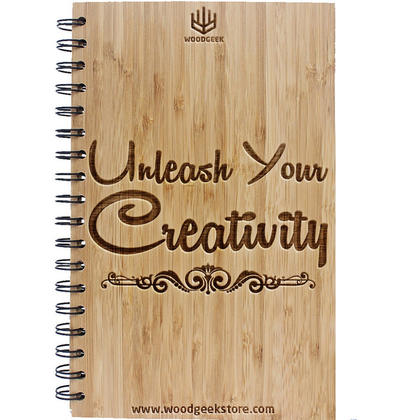 Unleash your creativity - Art Journal - Fashion Journal - Poets Journal - Writer's Notebook - Wood Journal - Woodgeek Store