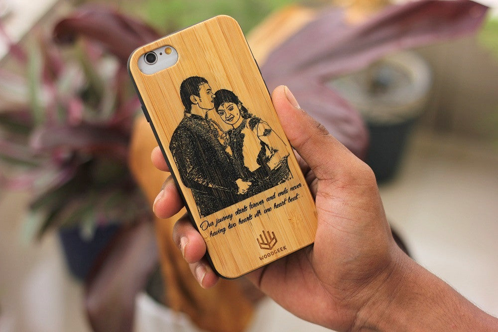 Wooden Phonecase- Wedding Gifts - Anniversary Gifts - Wood Anniversary - Personalized iPhone case - Woodgeek Store