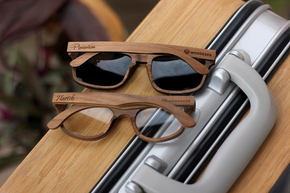 Wooden Sunglasses -Wedding Gifts - Anniversary Gifts - Wood Anniversary - Personalized Sunglasses - Woodgeek Store - 4