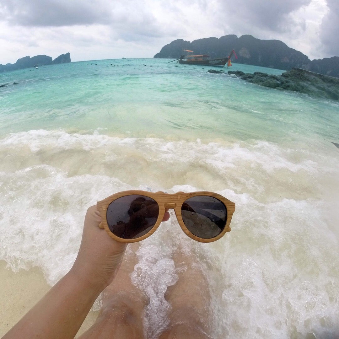 Wooden Sunglasses - Girls Trip in Thailand - Thailand Travel Blog - Coral Island - Woodgeek Travels - Woodgeek Store