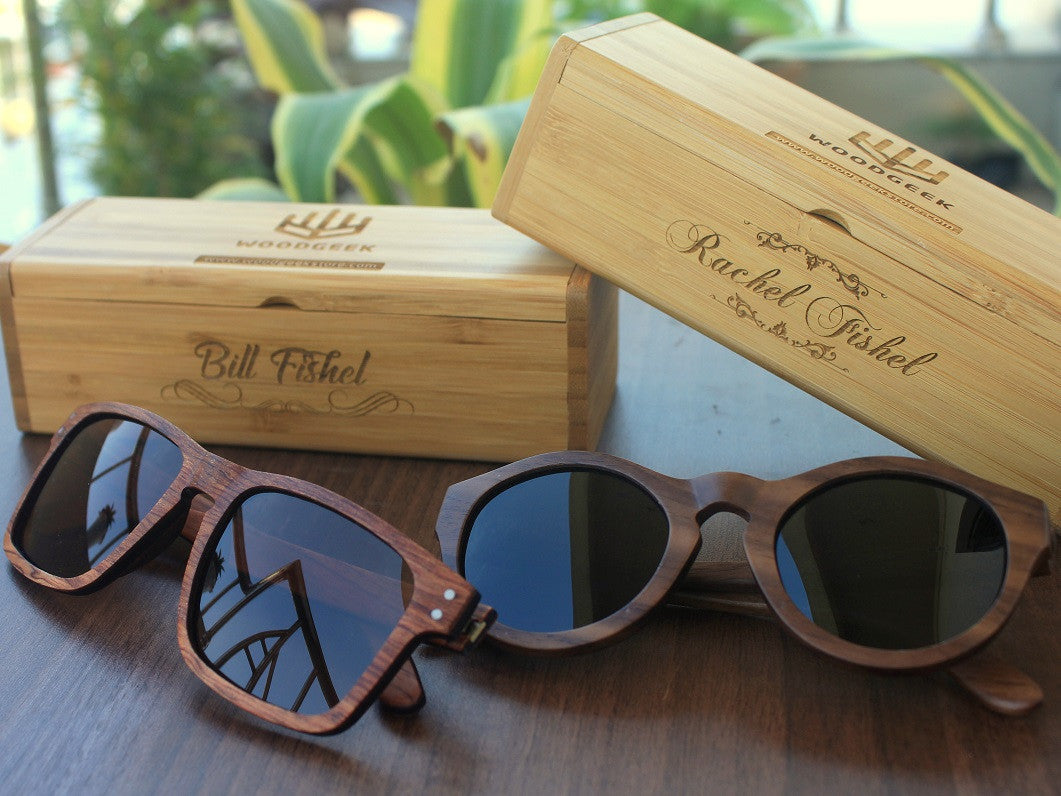 Wooden Sunglasses -Wedding Gifts - Anniversary Gifts - Wood Anniversary - Personalized Sunglasses - Woodgeek Store