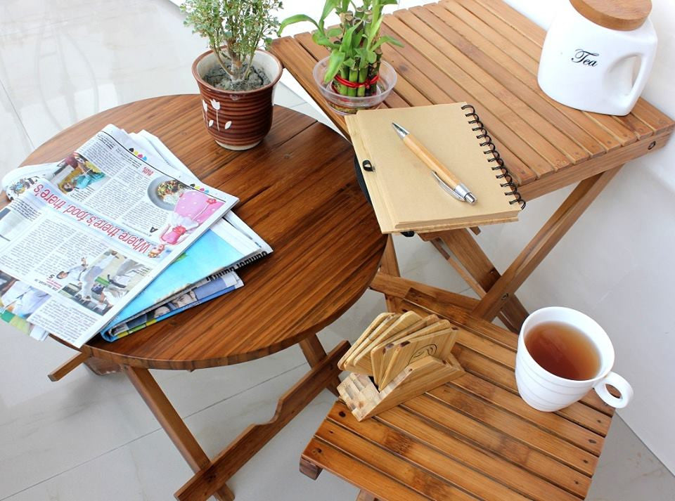 Wooden bamboo tables from Woodgeek Store