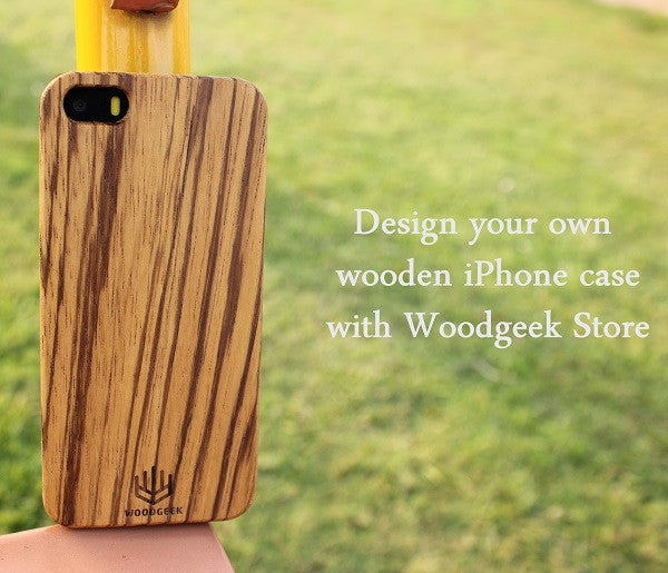 Design your own wooden iPhone case with Woodgeek Store